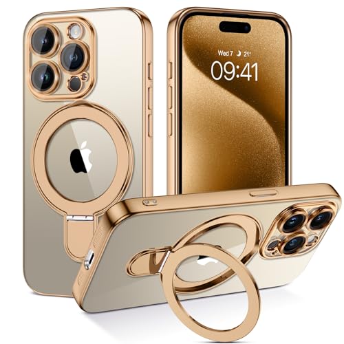 BENTOBEN Hülle für iPhone 15 Pro Mag-Safe mit Ständer, 【 Magnetisch Ständer Ring】 Clear Kabellos Dünn TPU Bumper Cover Case Handyhülle iPhone 15 Pro 6.1", Titan Wüstensand BENTOBEN Hülle für iPhone 15 Pro Mag-Safe mit Ständer, 【 Magnetisch Ständer Ring】 Clear Kabellos Dünn TPU Bumper Cover Case Handyhülle iPhone 15 Pro 6.1", Titan Wüstensand von BENTOBEN