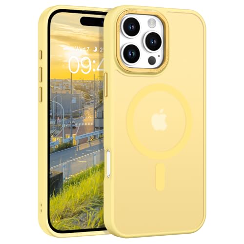 BENTOBEN Hülle für iPhone 16 Pro Hülle mit Mag-Safe Magnetisch Hülle für iPhone 16 Pro 6.3" Durchscheinende Matt Anti-Fingerabdruck Handyhülle Rückseite Dünn Stoßfest Schutzhülle, Gelb BENTOBEN Hülle für iPhone 16 Pro Hülle mit Mag-Safe Magnetisch Hülle für iPhone 16 Pro 6.3" Durchscheinende Matt Anti-Fingerabdruck Handyhülle Rückseite Dünn Stoßfest Schutzhülle, Gelb von BENTOBEN