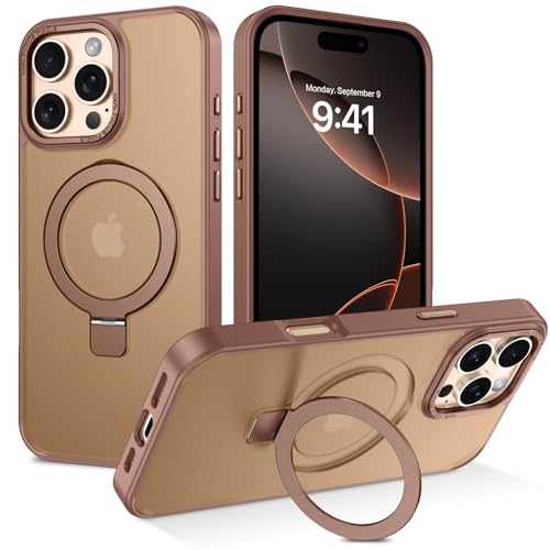 BENTOBEN Hülle für iPhone 16 Pro Mag-Safe mit Ständer, 【 Magnetisch Ständer Ring】 Matt Kabellos Dünn TPU Bumper Cover Case Handyhülle iPhone 16 Pro 6.3", Titan Wüstensand Gold BENTOBEN Hülle für iPhone 16 Pro Mag-Safe mit Ständer, 【 Magnetisch Ständer Ring】 Matt Kabellos Dünn TPU Bumper Cover Case Handyhülle iPhone 16 Pro 6.3", Titan Wüstensand Gold von BENTOBEN