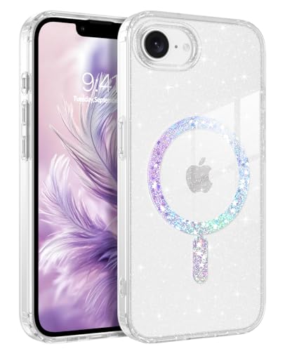 BENTOBEN für iPhone 16e Hülle Handyhülle Glitzer, Magnetisches iPhone 16e 6.1" Case mit Mag-Safe Muster Slim Bumper Silikon Cover Dünn Hülle für Frauen Mädchen Bling Transparent BENTOBEN für iPhone 16e Hülle Handyhülle Glitzer, Magnetisches iPhone 16e 6.1" Case mit Mag-Safe Muster Slim Bumper Silikon Cover Dünn Hülle für Frauen Mädchen Bling Transparent von BENTOBEN