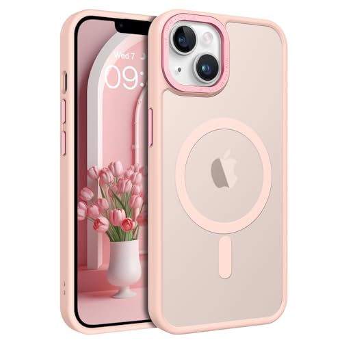 BENTOBEN Magnetisch für iPhone 13 Hülle & iPhone 14 Hülle [Kompatibel mit Magsafe] Durchscheinende Matte Handyhülle iPhone 13/14 Slim Stoßfest Damen Herren Schutzhülle für iPhone 13/14 6,1 Zoll, von BENTOBEN