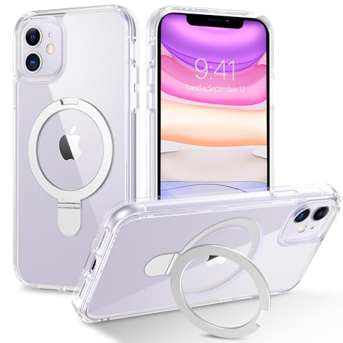 BENTOBEN Magnetische Schutzhülle für iPhone 11 mit integrierter Ringhalterung, mit Bumper, stoßfest, staubdicht, Schutzhülle für iPhone 11 6,1 Zoll, transparent BENTOBEN Magnetische Schutzhülle für iPhone 11 mit integrierter Ringhalterung, mit Bumper, stoßfest, staubdicht, Schutzhülle für iPhone 11 6,1 Zoll, transparent von BENTOBEN