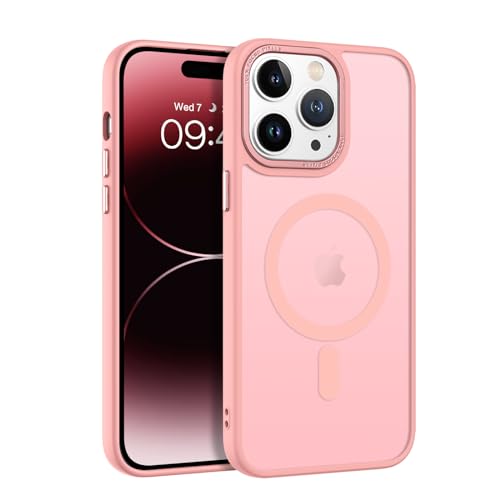 BENTOBEN Magnetische Schutzhülle für iPhone 14 Pro Max, kompatibel mit Magsafe, kabelloses Aufladen, iPhone 14 Pro Max, transparent, matt, militärischer Schutz, kratzfest, Rosa BENTOBEN Magnetische Schutzhülle für iPhone 14 Pro Max, kompatibel mit Magsafe, kabelloses Aufladen, iPhone 14 Pro Max, transparent, matt, militärischer Schutz, kratzfest, Rosa von BENTOBEN