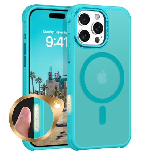 BENTOBEN Magnetische Schutzhülle für iPhone 16 Pro, präzise Kamerasteuerung, MagSafe Hülle für iPhone 16 Pro, durchscheinend, matt, stoßfest, dünn, militärischer Schutz, Blaugrün BENTOBEN Magnetische Schutzhülle für iPhone 16 Pro, präzise Kamerasteuerung, MagSafe Hülle für iPhone 16 Pro, durchscheinend, matt, stoßfest, dünn, militärischer Schutz, Blaugrün von BENTOBEN