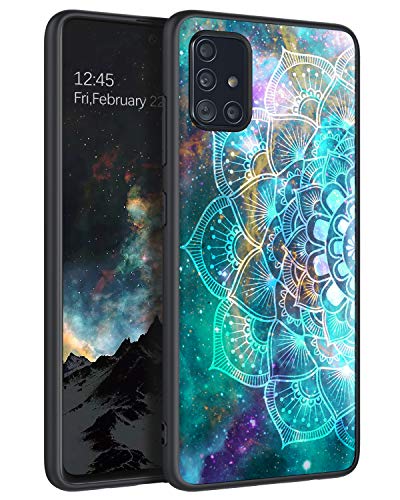 BENTOBEN Samsung Galaxy A51 Hülle, Handyhülle Samsung Galaxy A51 Case Slim dünn Mandala Nebula Muster PC Schale mit TPU Bumper Kratzfest Schutzhülle Hülle für Samsung Galaxy A51 von BENTOBEN