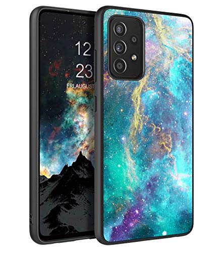 BENTOBEN Samsung Galaxy A52 Hülle Handyhülle Samsung Galaxy A52S Case Slim leicht dünn Nebula Pattern Muster PC Schale mit TPU Bumper Kratzfest Schutzhülle Hülle für Samsung Galaxy A52/A52s 4G 5G-Grün von BENTOBEN