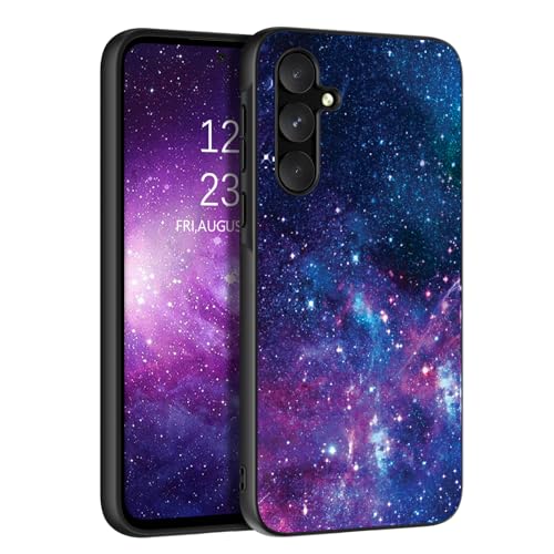 BENTOBEN Samsung Galaxy A55 5G Hülle, Handyhülle Samsung A55 Case Leuchten im Dunkeln Slim dünn Fluoreszenz Lila Nebula Muster PC Schale TPU Bumper Kratzfest Hülle für Samsung Galaxy A55 5G 6.5" von BENTOBEN