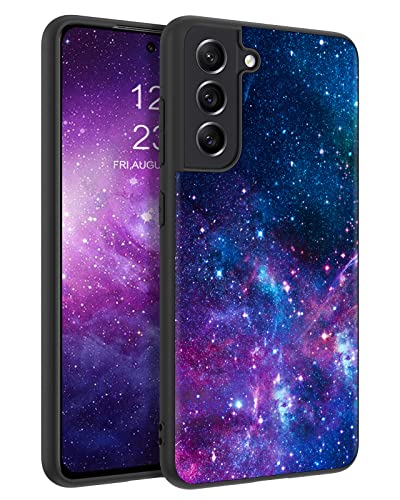 BENTOBEN Samsung Galaxy S21 FE Hülle, Handyhülle Samsung S21 FE Case Leuchten im Dunkeln Fluoreszenz Nebula Muster PC Schale TPU Bumper Kratzfest Schutzhülle Hülle für Samsung Galaxy S21 FE 5G-Lila von BENTOBEN