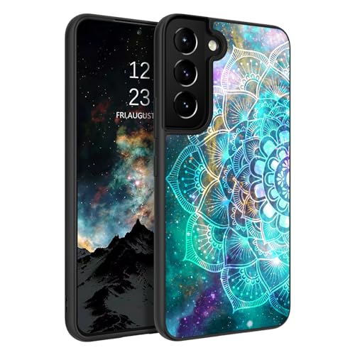 BENTOBEN Samsung Galaxy S22 5G Hülle, Handyhülle Samsung S22 Case Slim dünn Mandala Nebula Muster PC Schale mit TPU Bumper Kratzfest Schutzhülle Hülle für Samsung Galaxy S22 5G von BENTOBEN