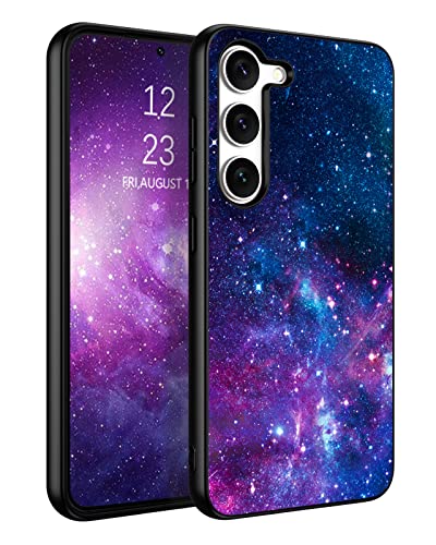 BENTOBEN Samsung Galaxy S23 Hülle, Handyhülle Samsung S23 Case Leuchten im Dunkeln Slim Fluoreszenz Nebula Muster PC Schale TPU Bumper Kratzfest Schutzhülle Hülle für Samsung Galaxy S23 6.1"-Lila von BENTOBEN