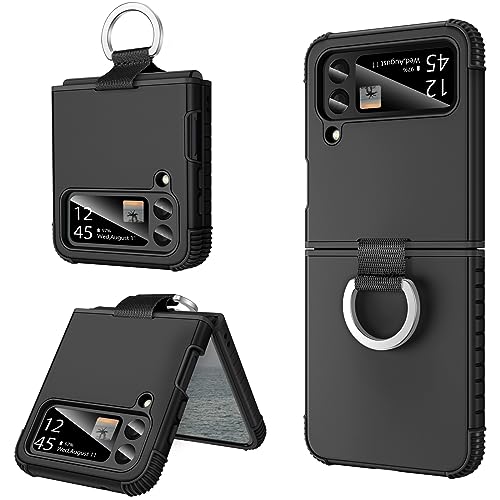 BENTOBEN für Samsung Galaxy Z Flip 3 Case, Z Flip 3 5G Case with Ring, Heavy Duty 2 in 1 Full Body Rugged Shockproof Protection Cover Girls Women Boy Men Covers for Galaxy Z Flip 3 Schwarz BENTOBEN für Samsung Galaxy Z Flip 3 Case, Z Flip 3 5G Case with Ring, Heavy Duty 2 in 1 Full Body Rugged Shockproof Protection Cover Girls Women Boy Men Covers for Galaxy Z Flip 3 Schwarz von BENTOBEN