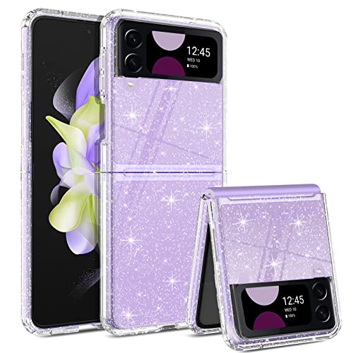 BENTOBEN Samsung Z Flip 4 5G Hülle Handyhülle Glitzer, Samsung Galaxy Z Flip 4 5G 6.7" Case Slim Bumper Silikon Cover Ultra dünn Hülle für Samsung Z Flip 4 5G 6.7" Bling Transparent von BENTOBEN