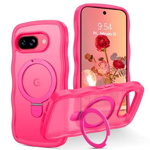 BENTOBEN Schutzhülle für Google Pixel 9A mit Standfunktion, Hot Pink von BENTOBEN