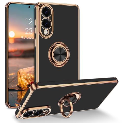 BENTOBEN Schutzhülle für Samsung Galaxy S25 Edge, 360° drehbarer Ringhalter, Ständer, schmal, leicht, weiches TPU, Autohalterung, stoßfest, Schutzhülle für Samsung Galaxy S25 Edge, Schwarz BENTOBEN Schutzhülle für Samsung Galaxy S25 Edge, 360° drehbarer Ringhalter, Ständer, schmal, leicht, weiches TPU, Autohalterung, stoßfest, Schutzhülle für Samsung Galaxy S25 Edge, Schwarz von BENTOBEN
