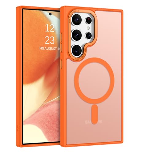 BENTOBEN Schutzhülle für Samsung S24 Ultra, S24 Ultra magnetische Hülle [kompatibel mit MagSafe], durchscheinend, matt, schlank, stoßfest, für Damen und Herren, Schutzhülle für Samsung Galaxy S24 von BENTOBEN