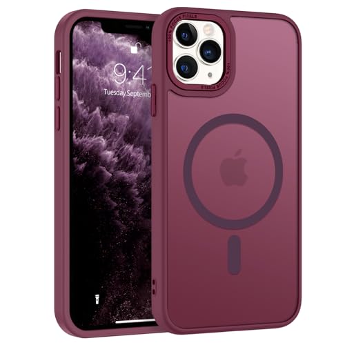 BENTOBEN Schutzhülle für iPhone 11 Pro, magnetisch, mit stoßfestem Schutz, Militärgrad, matt, transparent, kratzfest, hautfreundlich, Schutzhülle für iPhone 11 Pro 5,8 Zoll, Pflaume BENTOBEN Schutzhülle für iPhone 11 Pro, magnetisch, mit stoßfestem Schutz, Militärgrad, matt, transparent, kratzfest, hautfreundlich, Schutzhülle für iPhone 11 Pro 5,8 Zoll, Pflaume von BENTOBEN