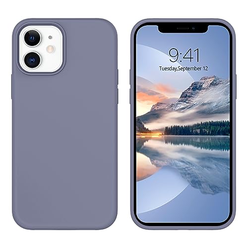 BENTOBEN Schutzhülle für iPhone 12/12 Pro, weiches Silikon-Gel, Gummi, Mikrofaserfutter, harte Rückseite, stoßfest, Schutzhülle für iPhone 12/iPhone 12 Pro 15,5 cm (6,1 Zoll), Lavendelgrau von BENTOBEN