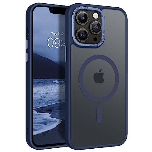 BENTOBEN Schutzhülle für iPhone 13 Pro Max, kompatibel mit MagSafe, magnetische Handyhülle, durchscheinend, matt, stoßfest, für Damen und Herren, Schutzhülle für iPhone 13 Pro Max 6,7 Zoll, Marineblau BENTOBEN Schutzhülle für iPhone 13 Pro Max, kompatibel mit MagSafe, magnetische Handyhülle, durchscheinend, matt, stoßfest, für Damen und Herren, Schutzhülle für iPhone 13 Pro Max 6,7 Zoll, Marineblau von BENTOBEN