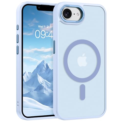 BENTOBEN Schutzhülle für iPhone 16e, kompatibel mit MagSafe, magnetische Handyhülle, durchscheinend, matt, matt, dünn, stoßfest, für Damen und Herren, 15,5 cm (6,1 Zoll), Blau von BENTOBEN