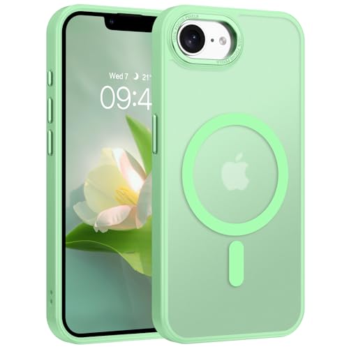 BENTOBEN Schutzhülle für iPhone 16e, kompatibel mit MagSafe, magnetische Handyhülle, durchscheinend, matt, matt, dünn, stoßfest, für Damen und Herren, 15,5 cm (6,1 Zoll), Hellgrün von BENTOBEN