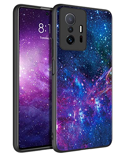 BENTOBEN Xiaomi 11T/11T Pro Hülle, Handyhülle Xiaomi 11T Pro Case Leuchten im Dunkeln Slim dünn Nebula Muster PC Schale TPU Bumper Kratzfest Schutzhülle Hülle für Xiaomi 11T/11T Pro 5G-Lila von BENTOBEN