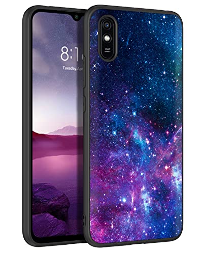 BENTOBEN Xiaomi Redmi 9A/9AT Hülle, Handyhülle Xiaomi Redmi 9A Case Leuchten im Dunkeln Slim dünn Fluoreszenz Nebula Muster PC Schale TPU Bumper Kratzfest Hülle für Xiaomi Redmi 9A/9AT -Lila von BENTOBEN