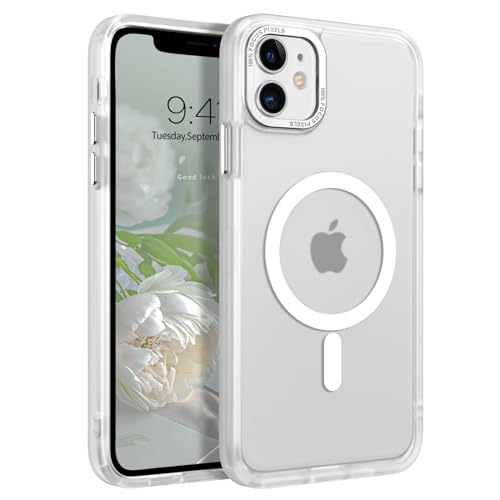 BENTOBEN iPhone 11 Handyhülle, Handyhülle iPhone 11 Magnetische Hülle [Kompatibel mit MagSafe] Durchscheinend Matt Dünn Stoßfest Anti-Fingerabdruck Anti-Kratzer Schutzhülle für iPhone 11 6,1 Zoll Weiß von BENTOBEN