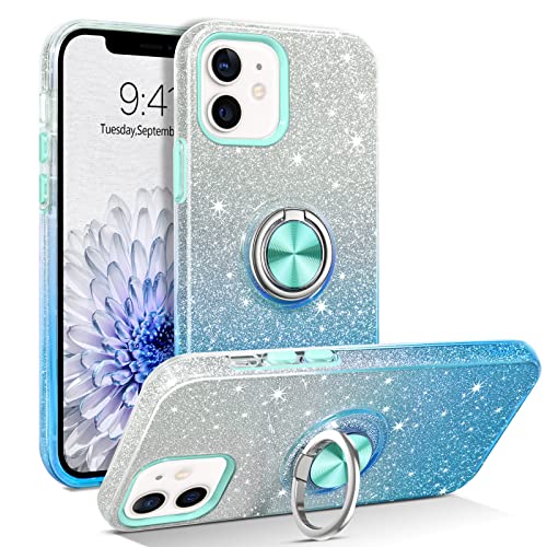 BENTOBEN Schutzhülle für iPhone 12, iPhone 12 Pro, schlanke Passform, glitzernd, glitzernd, mit 360°-Ring-Halterung, Ständer, magnetische Autohalterung, unterstützte Schutzhülle für Mädchen und BENTOBEN Schutzhülle für iPhone 12, iPhone 12 Pro, schlanke Passform, glitzernd, glitzernd, mit 360°-Ring-Halterung, Ständer, magnetische Autohalterung, unterstützte Schutzhülle für Mädchen und von BENTOBEN