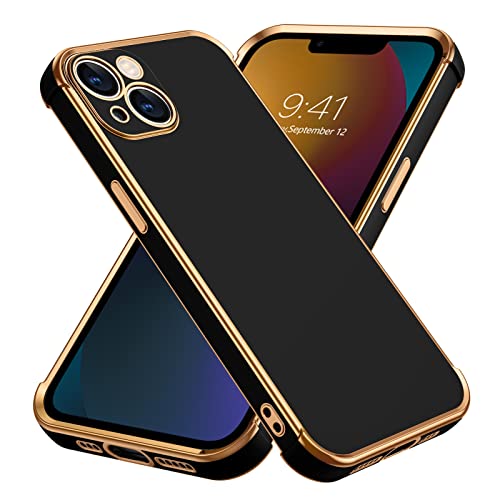 BENTOBEN iPhone 13 Hülle, Handyhülle iPhone 13 6.1, Slim Luxury Gold Design Shockproof Protective Soft TPU Bumper Drop Protection Cute Case for Girls Women Boys Men iPhone 13 Cover, Black/Gold BENTOBEN iPhone 13 Hülle, Handyhülle iPhone 13 6.1, Slim Luxury Gold Design Shockproof Protective Soft TPU Bumper Drop Protection Cute Case for Girls Women Boys Men iPhone 13 Cover, Black/Gold von BENTOBEN