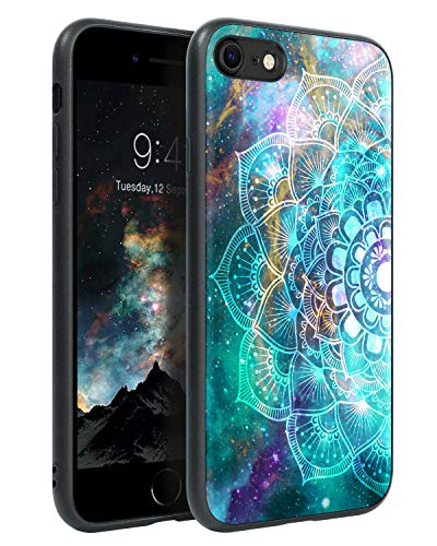 BENTOBEN iPhone SE 2022 Hülle, Handyhülle iPhone 7, iPhone 8 Case Slim dünn Mandala Nebula Muster PC Schale mit TPU Bumper Kratzfest Schutzhülle Hülle für iPhone 7/8/SE(2020)/SE(2022) von BENTOBEN