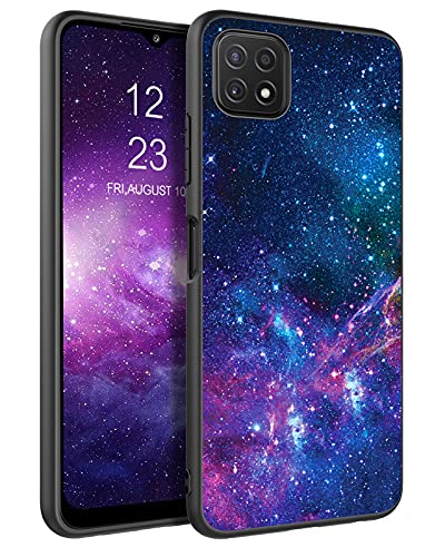 Samsung Galaxy A22 Hülle, BENTOBEN Handyhülle Samsung A22 Case Slim dünn Fluoreszenz Nebula Pattern Muster PC Schale mit TPU Bumper Kratzfest Schutzhülle Hülle für Samsung A22 5G Lila von BENTOBEN