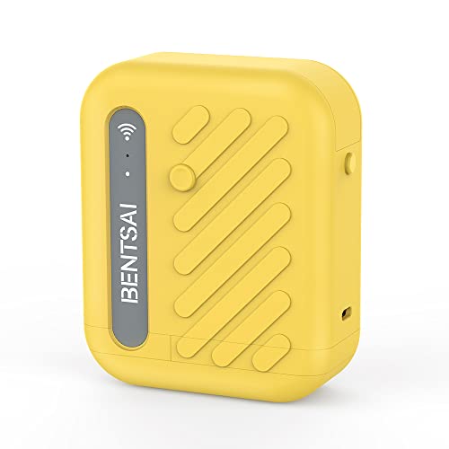 BENTSAI B10 Mini Handheld Drucker Mobile Drucker Wireless WiFi Drucker mit iOS/Android APP für DIY Druck T-Shirt Drucken QR-Code Barcode Produktionsdatum Logo Batch Seriennummer (Yellow) von BENTSAI