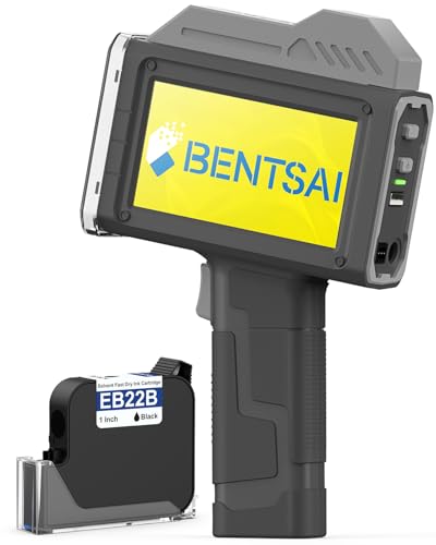 BENTSAI Hand-Tintenstrahldrucker BT-HH6210BL Zoll-Druckkopf-Coder für Chargennummer, Ablaufdatum, QR-Code, Barcode-Logo auf Allen Oberflächen, zur Verwendung am Fließband im Sensing-Modus von BENTSAI