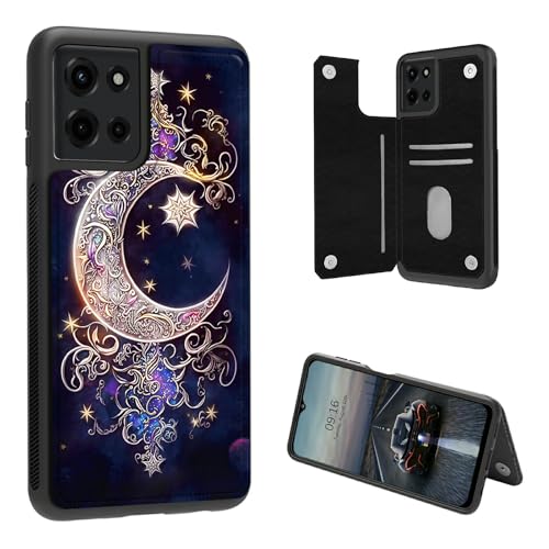 BEOTIWAD Moon Star Galaxy Schutzhülle für Motorola Moto G 5G 2025, PU-Leder, strapazierfähig, stoßfest, Brieftaschenformat, mit Kreditkarten-Magnetverschluss, für Moto G 5G 2025 BEOTIWAD Moon Star Galaxy Schutzhülle für Motorola Moto G 5G 2025, PU-Leder, strapazierfähig, stoßfest, Brieftaschenformat, mit Kreditkarten-Magnetverschluss, für Moto G 5G 2025 von BEOTIWAD