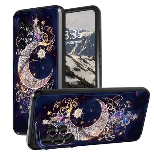 BEOTIWAD Moon Star Galaxy Schutzhülle für Samsung Galaxy S24 FE 17 cm (6,7 Zoll), mit Ständer, integrierter Kameraständer, Militärqualität, strapazierfähig, stoßfest, Schutzhülle für Galaxy S24 FE von BEOTIWAD