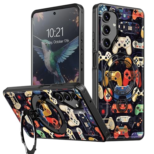 BEOTIWAD Schutzhülle für Samsung Galaxy A16 5G 17 cm (6,7 Zoll), mit Ständer, Game-Controller-Thema, gemischt, doppellagig, Ständer, stoßfeste Schutzhülle für Samsung A16 5G von BEOTIWAD