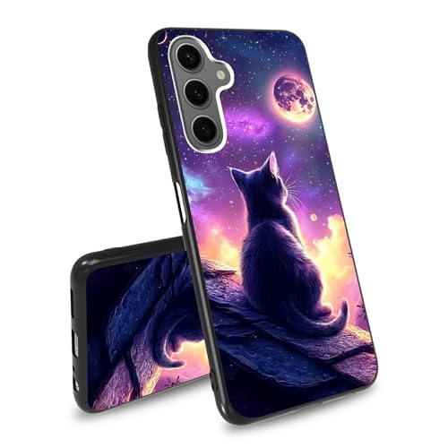 BEOTIWAD Schutzhülle für Samsung Galaxy A16 5G für Samsung A16 5G, niedliche Katze im Galaxy-Design, ultradünn, weiches TPU, stoßfeste Schutzhülle für Galaxy A16 5G von BEOTIWAD