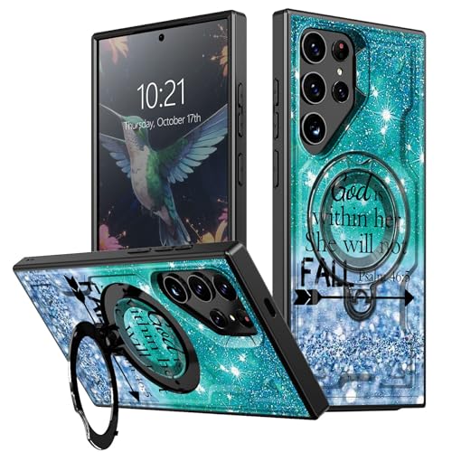 BEOTIWAD Schutzhülle für Samsung Galaxy S25 Ultra mit Ständer, Bibelvers Psalm 46 5, gemischt, doppellagig, Ständer, stoßfeste Schutzhülle für Samsung S25 Ultra BEOTIWAD Schutzhülle für Samsung Galaxy S25 Ultra mit Ständer, Bibelvers Psalm 46 5, gemischt, doppellagig, Ständer, stoßfeste Schutzhülle für Samsung S25 Ultra von BEOTIWAD