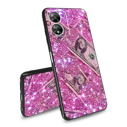 BEOTIWAD TPU-Schutzhülle für Boost Celero 5G SC(SN339D) Rosa glitzernde Dollarscheine Thema, ultradünn, weich, schwarz, stoßfest, Schutzhülle für Boost Celero 5G SC(SN339D) von BEOTIWAD