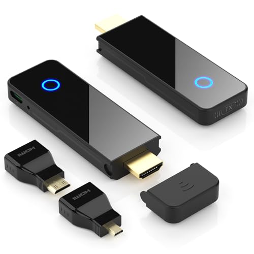 BEQOOL Wireless HDMI Transmitter and Receiver - 4K Decoding 1080P 60HZ Output, Dual Band 2.4/5GHz, 98FT, Streaming Video Audio from Laptop, PC, STB, Camera to TV, Projector, Monitor(Black) von BEQOOL