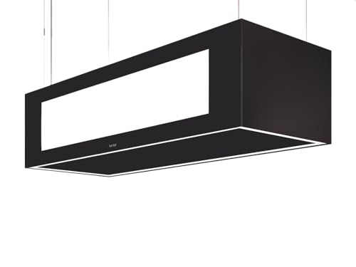 Berbel Skyline Edge Light Set BDL 95 SKE-L Deckenlifthaube 95 cm Schwarz + BDL 95 SG Deckenanschluss Schwarz von BERBEL