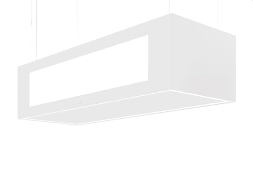 Berbel Skyline Edge Light Set BDL 95 SKE-L Deckenlifthaube 95 cm Weiß + BDL 95 WG Deckenanschluss Weiß von BERBEL