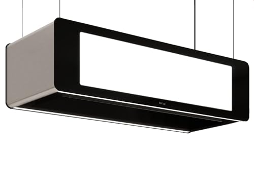 Berbel Skyline Set BDL 115 SK Deckenlifthaube 115 cm Schwarz + BDL 115 SG Deckenanschluss Schwarz von BERBEL