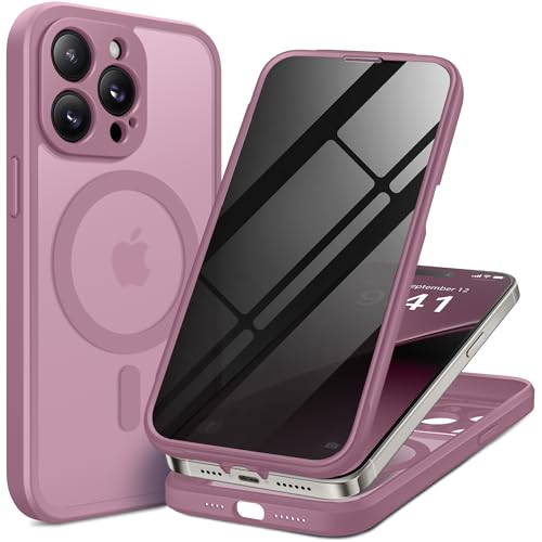 BERFY Magnetisch für iPhone 14 Pro Max, kompatibel mit MagSafe, integrierter Sichtschutz und verbesserter Kameraschutz, stoßfeste Schutzhülle für 14 Pro Max 17 cm (6,7 Zoll), Paläviolett von BERFY