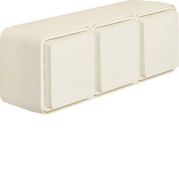 Berker 3fach-Steckdose SCHUKO 47733512 m.Klappdeckel AP W.1 polarweiß Berker 3fach-Steckdose SCHUKO 47733512 m.Klappdeckel AP W.1 polarweiß von BERKER GMBH & CO. KG