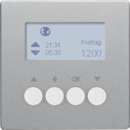 85745124  - Funk-Jalousie-Schaltuhr KNX alu/lack 85745124 von BERKER