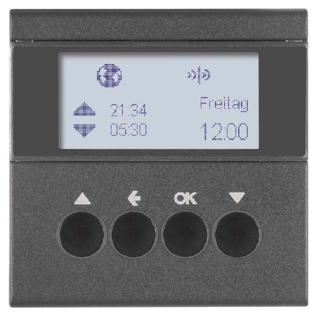 85745185 - KNX-Funk Jalousieschaltuhr anthrazit matt 85745185 85745185 - KNX-Funk Jalousieschaltuhr anthrazit matt 85745185 von BERKER