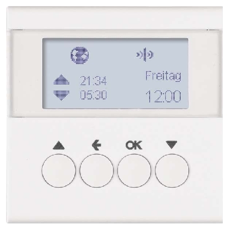 85745188  - KNX-Funk Jalousieschaltuhr polarweiß matt 85745188 von BERKER