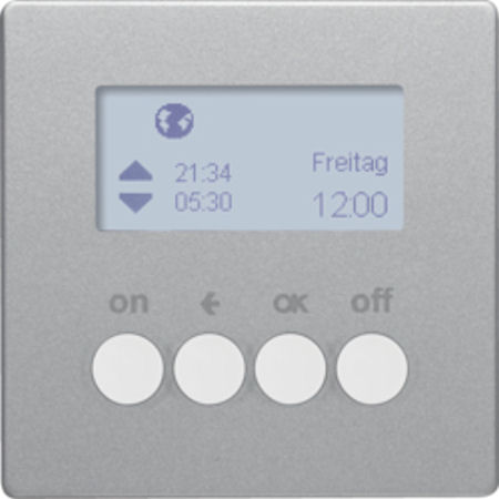 85745224  - Funk-Zeitschaltuhr KNX alu/lack 85745224 von BERKER