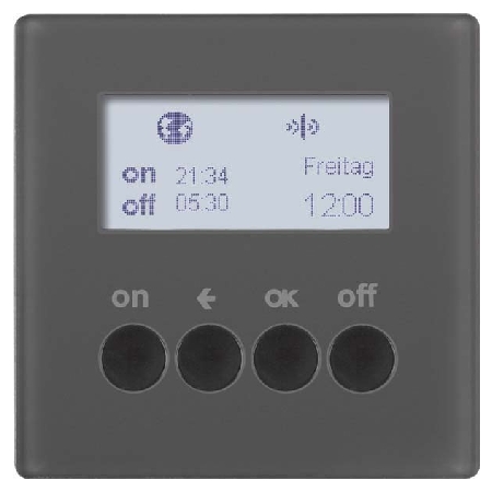 85745226  - KNX-Funk Zeitschaltuhr anthrazit samt 85745226 von BERKER